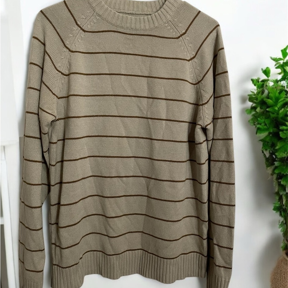 Men's Brown Striped Sweater